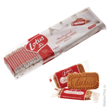 Печенье LOTUS "Biscoff" (Бельгия), карамелизированное, печенье в индивидуальной упаковке, 312 г, пак