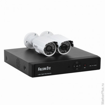 Комплект видеонаблюдения FALCON EYE FE-104D KIT "Light", 4-х канальный аналоговый регистратор, 2 ули
