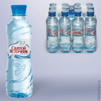 Вода негазированная питьевая 'Святой источник', 0,33 л, пластиковая бутылка, 12 шт/в уп