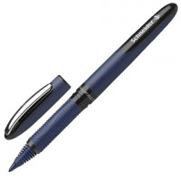 Ручка-роллер SCHNEIDER 'One Business', ЧЕРНАЯ, корпус темно-синий, узел 0,8 мм, линия письма 0,6 мм, 183001