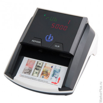 Детектор банкнот MERCURY D-20A LED, автоматический, ИК, магнитная детекция, черный