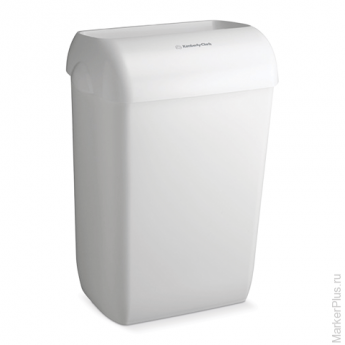 Контейнер для мусора, 43 л, KIMBERLY-CLARK Aquarius, белый, 56,9х42,2х29 см, без крышки, 6993, 2 шт/в уп