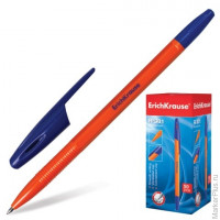 Ручка шариковая ERICH KRAUSE 'R-301', корпус оранжевый, толщина письма 0,7 мм, синяя, 22187