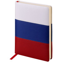 Ежедневник недатированный, A5,160л., кожзам, OfficeSpace 'Flag', триколор