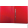 Папка с металлическим скоросшивателем и внутренним карманом BRAUBERG 'Contract', красная, до 100 л., 0,7 мм, бизнес-класс, 221783