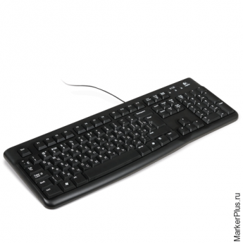 Клавиатура проводная LOGITECH K120, USB, 104 клавиши, черная, 920-002522