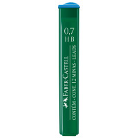 Грифели для механических карандашей Faber-Castell 'Polymer', 12шт., 0,7мм, HB, 12 шт/в уп