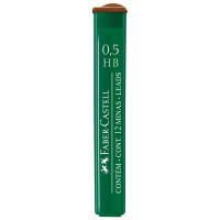 Грифели для механических карандашей Faber-Castell 'Polymer', 12шт., 0,5мм, HB, 12 шт/в уп