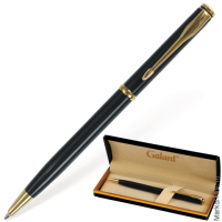 Ручка подарочная шариковая GALANT 'Arrow Gold Blue', корпус темно-синий, золотистые детали, пишущий узел 0,7 мм, синяя, 140653