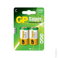 Батарейка LR14 GP Super Alkaline 14A BC2, 2 шт/в уп