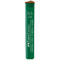 Грифели для механических карандашей Faber-Castell 'Polymer', 12шт., 0,5мм, 2H, 12 шт/в уп