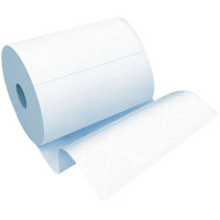 Полотенца бумажные в рулонах OfficeClean, 1 слойн., 280м/рул, ЦВ, ультрадлина, перфорац., белые, 6 шт/в уп