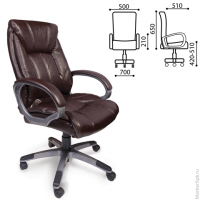 Кресло офисное BRABIX 'Maestro EX-506', экокожа, коричневое, 530878
