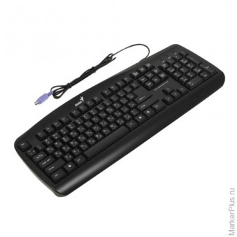 Клавиатура проводная GENIUS KB-110, PS/2, 104 клавиши, черная, 31300700101