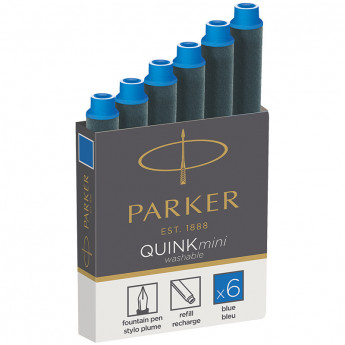 Картриджи чернильные Parker 'Cartridge Quink Mini' синие, 6шт., комплект 6 шт