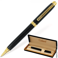 Ручка подарочная шариковая GALANT 'Black', корпус черный, золотистые детали, пишущий узел 0,7 мм, синяя, 140405