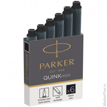 Картриджи чернильные Parker 'Cartridge Quink Mini' черные, 6шт., комплект 6 шт