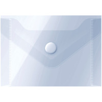 Папка-конверт на кнопке OfficeSpace, А7 (74*105мм), 150мкм, прозрачная, 20 шт/в уп