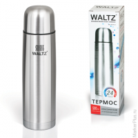 Термос WALTZ / ЛАЙМА классический с узким горлом, 0,5 л, нержавеющая сталь, 601412