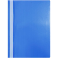 Папка-скоросшиватель пластик. А4 OfficeSpace, 120мкм, синяя с прозр. верхом, 20 шт/в уп