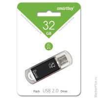 Память Smart Buy 'V-Cut' 32GB, USB2.0 Flash Drive, черный (металл.корпус)