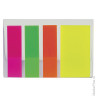 Закладки самоклеящиеся BRAUBERG, пластиковые, 3 цвета х 45 х 12мм + 1 цвет х 45 х 25мм, по 25 листов, 126698