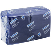 Салфетки бумажные OfficeClean Professional, 1 слойн., 24*24см, синие, 400шт., комплект 400 шт