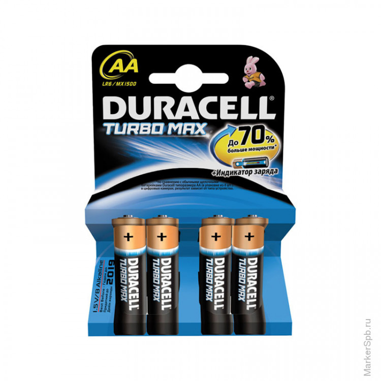 Батарейки пальчиковые Duracell АА/LR6 в блистере 2 шт. LR6BL2/12510/LR6 - Duracell - Батарейки, зарядные устройства, адаптеры - Купить