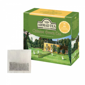 Чай AHMAD (Ахмад) "Chinese Green Tea", зеленый, 40 пакетиков без ярлычков по 1,8 г, 1584