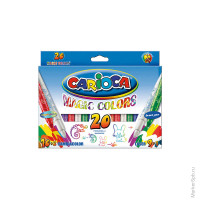 Фломастеры меняющие цвет Carioca 'Magic Colors', 18цв+2, 20 шт., картон, европодвес, комплект 20 шт