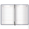 Ежедневник недатированный А5 (138х213 мм) BRAUBERG 'Select', балакрон, 160 л., темно-синий, 123430
