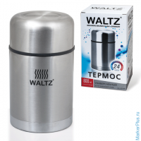 Термос WALTZ / ЛАЙМА универсальный с широким горлом, 0,8 л, нержавеющая сталь, 601408