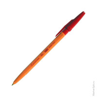 Ручка шариковая 'Corvina 51', красная, 1мм, желтый корпус, 10 шт/в уп