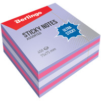 Самоклеящийся блок Berlingo 'Ultra Sticky', 75*75мм, 450л, 3 цвета