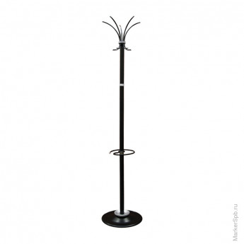 Вешалка напольная Титан Класс-ТМЗ, металл, чёрная, 10 крючков, подставка для зонтов