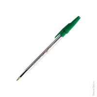 Ручка шариковая 'Corvina 51', зеленая, 1мм, прозрачный корпус, 10 шт/в уп