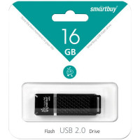 Память Smart Buy 'Quartz' 16GB, USB2.0 Flash Drive, черный