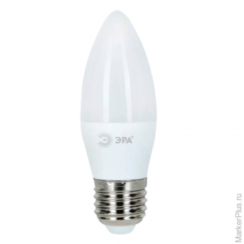 Лампа светодиодная ЭРА, 6 (40) Вт, цоколь E27, "свеча", теплый белый свет, 25000 ч., LED smdB35-6w-8