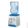 Кулер для воды (диспенсер) SONNEN TS-02, настольный, нагрев/без охлаждения, 2 крана, белый/синий, 45