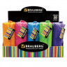 Пенал-косметичка BRAUBERG, ассорти 5 цветов, 'Радуга', 20х6х4 см, дисплей, 223267, 10 шт/в уп