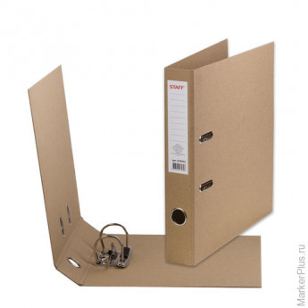 Папка-регистратор STAFF 'Basic' картонная, без покрытия и уголка, 55 мм, 225942