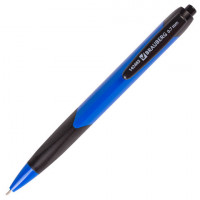 Ручка шариковая масляная автоматическая BRAUBERG 'Booster', трехгранная, узел 0,7 мм, линия 0,35 мм, синяя