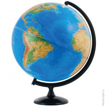 Глобус физический Глобусный мир, 42см, на круглой подставке