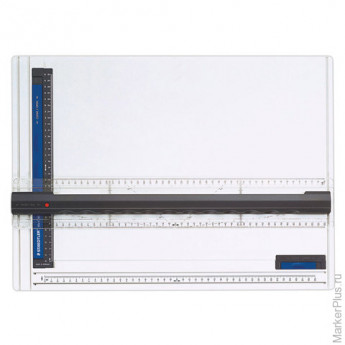 Доска чертежная STAEDTLER (Штедлер), формат А3, с рейсшиной, пластик, нескользящие резинов