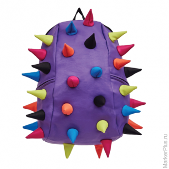 Рюкзак MADPAX "Rex 2 Full", универсальный, молодежный, 32 л, фиолетовый, "Цветные шипы", 46х35х20 см