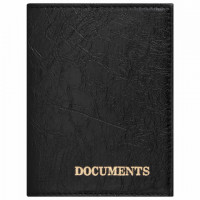 Обложка для автодокументов STAFF 'Profit', экокожа, 'DOCUMENTS', черная, 237181