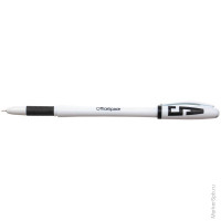 Ручка гелевая 'OfficeSpace' черная, 1мм, грип, 12 шт/в уп