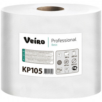 Полотенца бумажные VEIRO Professional Basic с ЦВ, 1сл, 300м/рул, цвет натуральный, 6 шт/в уп
