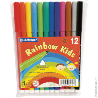 Фломастеры 'Rainbow Kids', 12цв., ПВХ, 5 шт/в уп