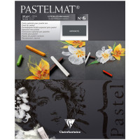 Альбом для пастели 12л. 240*300мм на склейке Clairefontaine 'Pastelmat', 360г/м2, бархат, антрацит